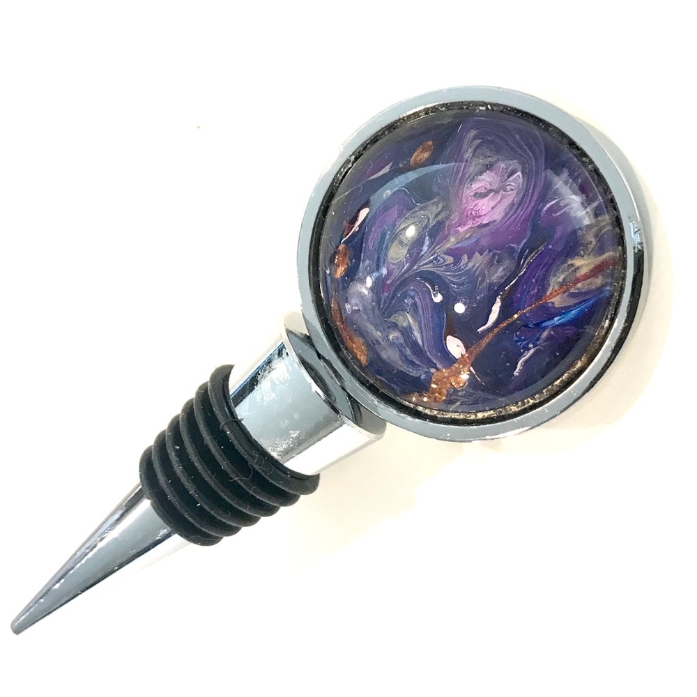 Wine bottle stopper handmade glass dome